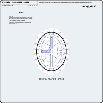 U.S.S. Endurance NCC-401 Mann-Class Cruiser [TOS] Profile, Cutaway, and Deck Plans