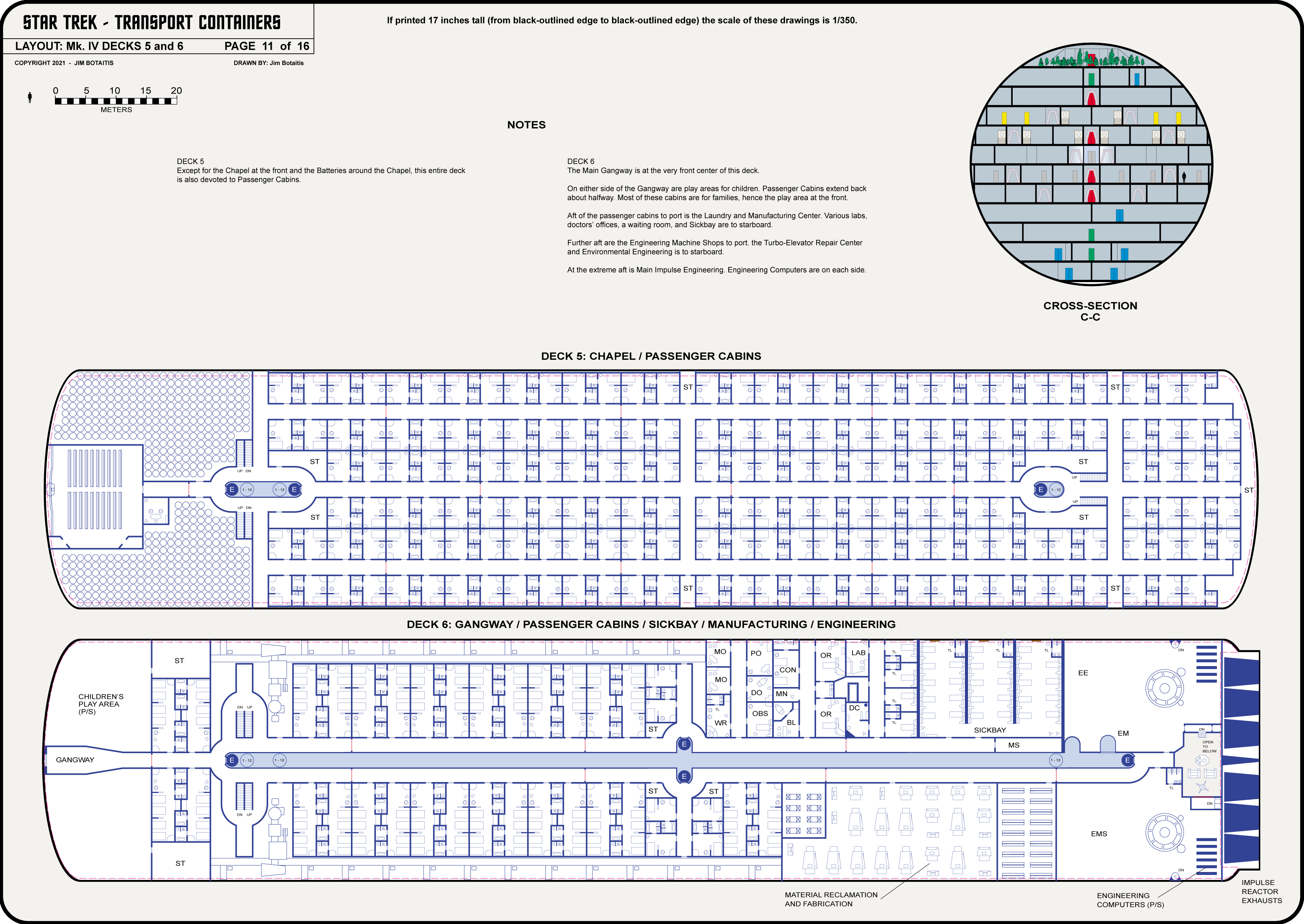 Transport Containers [TOS] Profile, Cutaway, and Deck Plans