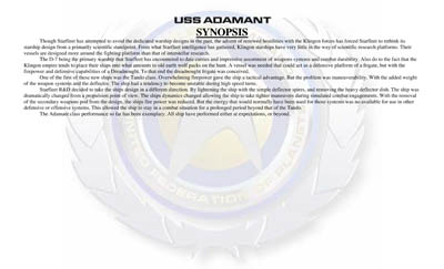 Ship Recognition Manual - Dreadnought Frigate U.S.S. Adamant NCC-72700