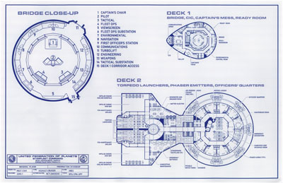 U.S.S. Ares NCC-1650 Strike Cruiser Blueprints