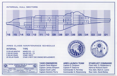 U.S.S. Ares NCC-1650 Strike Cruiser Blueprints