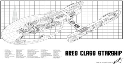 U.S.S. Ares NCC-1650 Strike Cruiser Blueprints