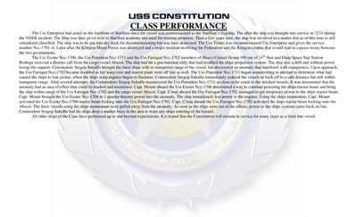 Ship Recognition Manual - Heavy Cruiser Constitution Class NCC-1700