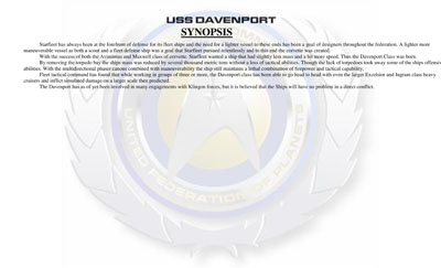 Ship Recognition Manual - Corvette - Davenport Class NCC-20500