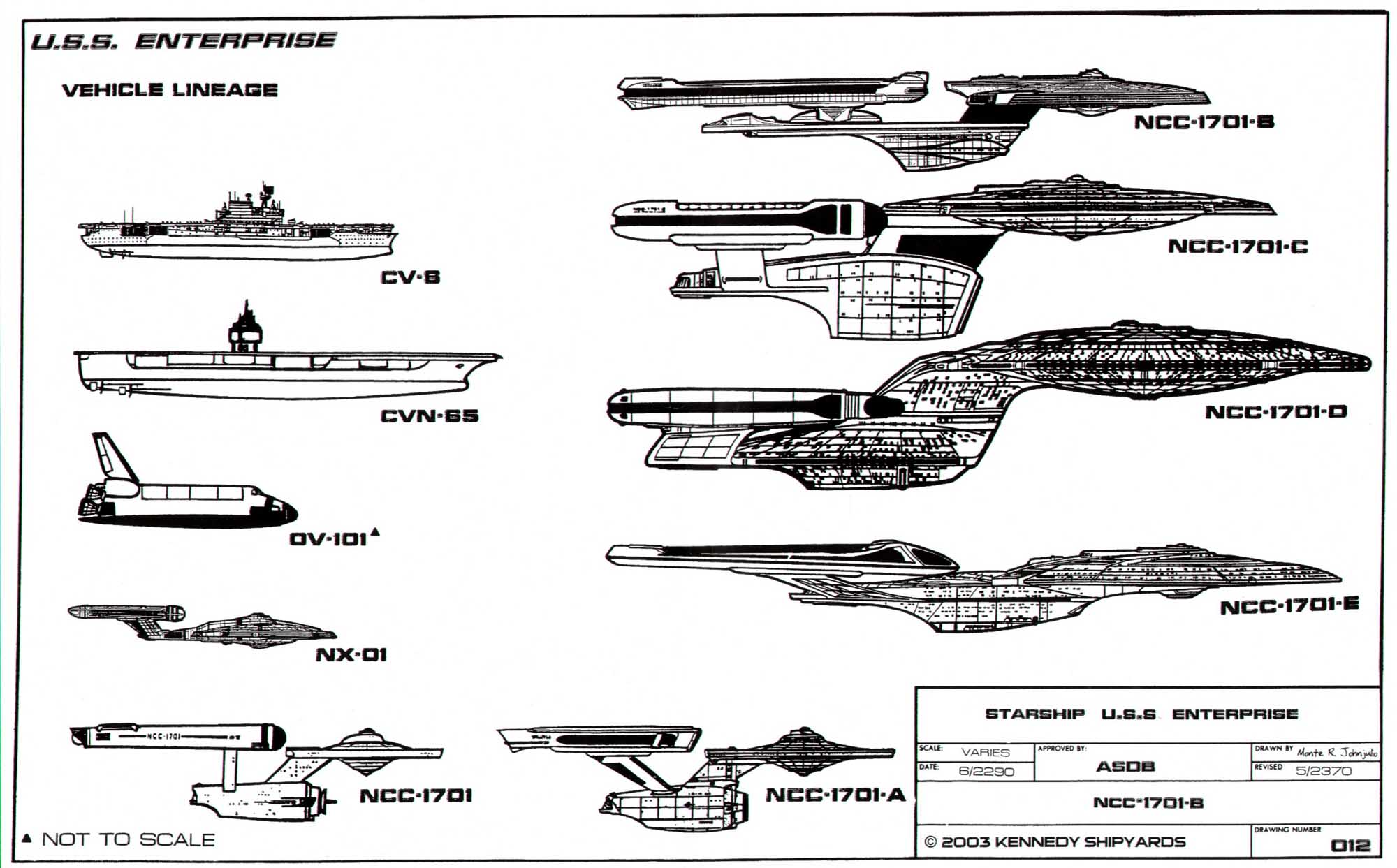 Starfleet Vessel U S S Enterprise Ncc 1701 B General Blueprints And Specifications