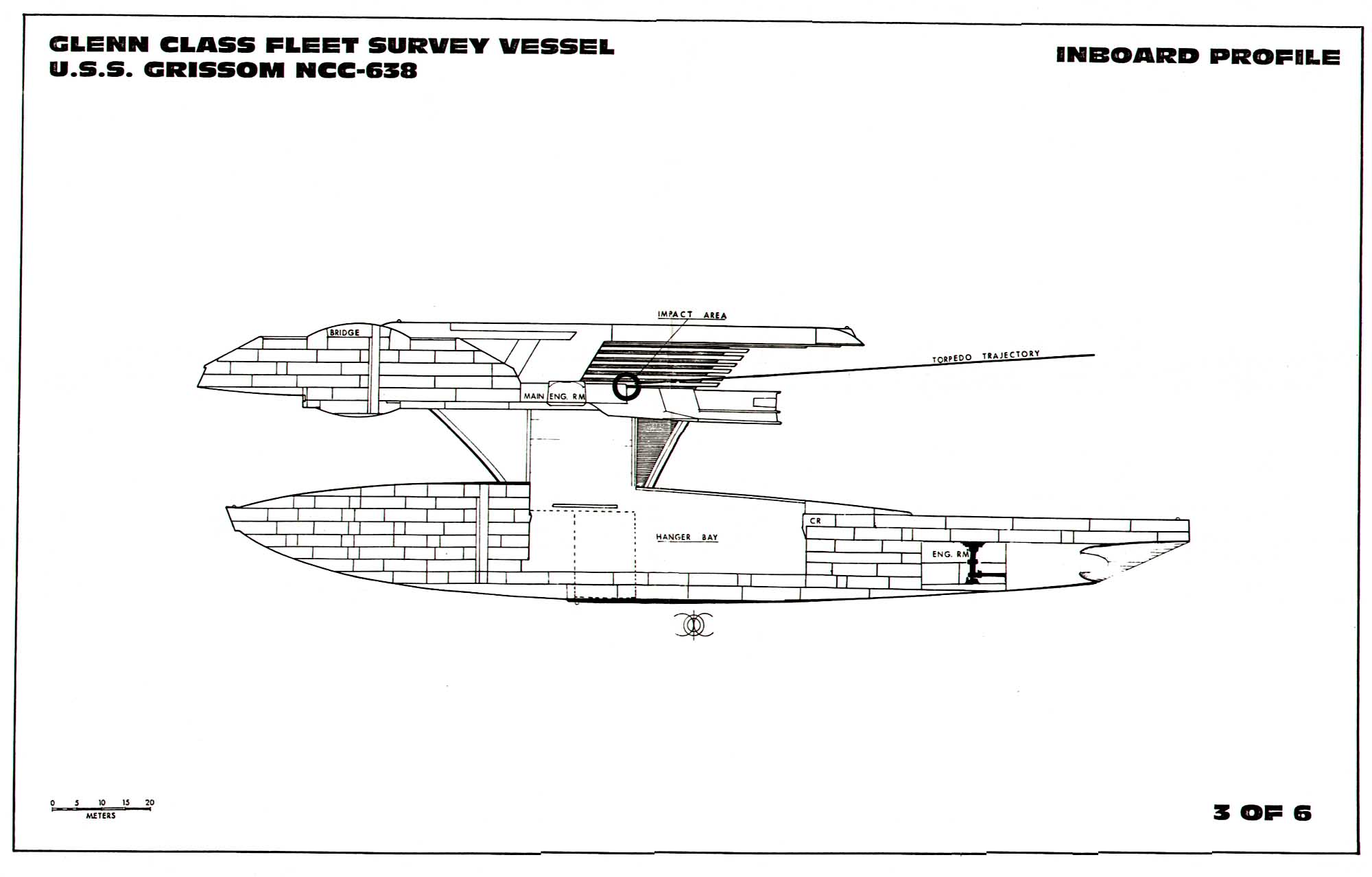 Wrath Khan 4 Sheets 17" x 22" Blueprint Set Star Trek Grissom Survey Vessel 