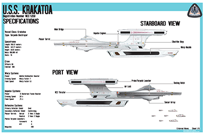 U.S.S. Krakatoa NCC-5350 Schematics