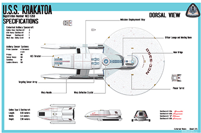 U.S.S. Krakatoa NCC-5350 Schematics