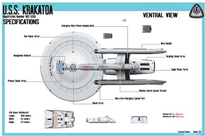 U.S.S. Krakatoa NCC-5350 Schematics