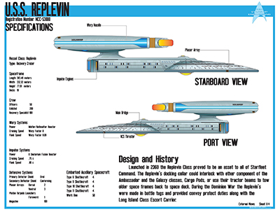 U.S.S. Replevin NCC-53000 Schematics
