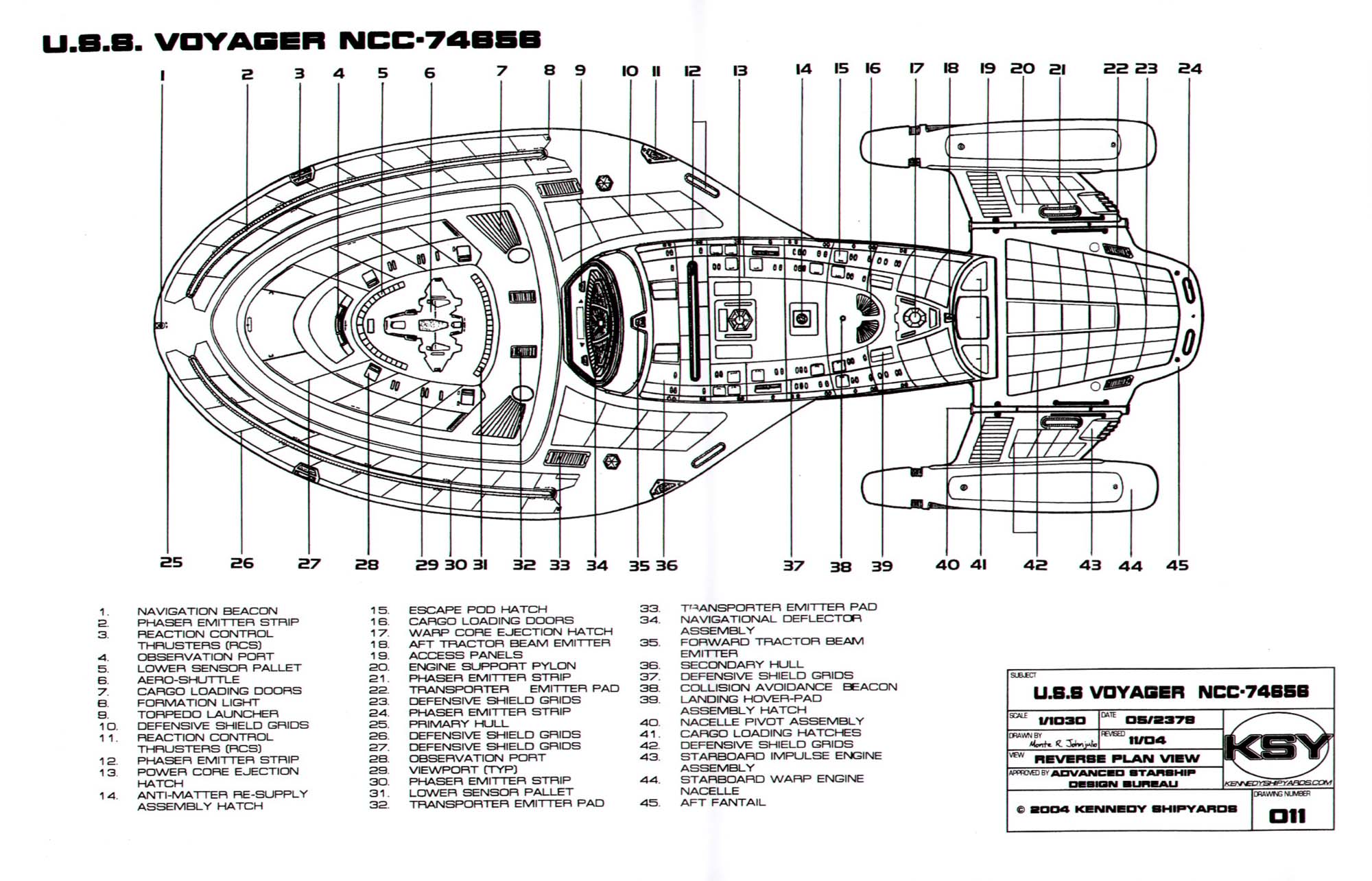 Star Trek Voyager Ship Layout