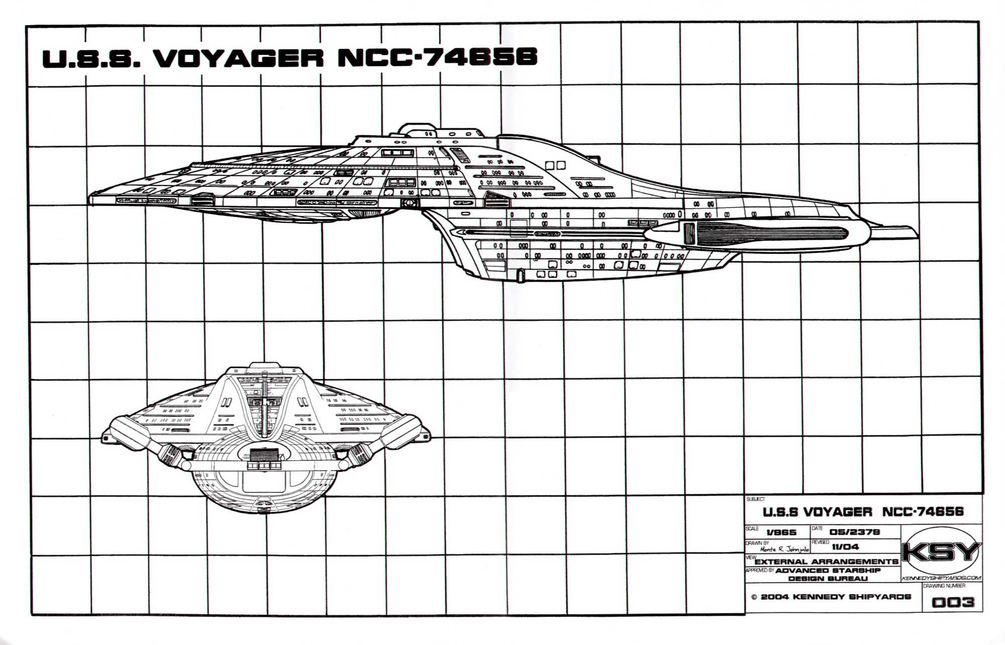 Uss Voyager Ncc 74656 Blueprints