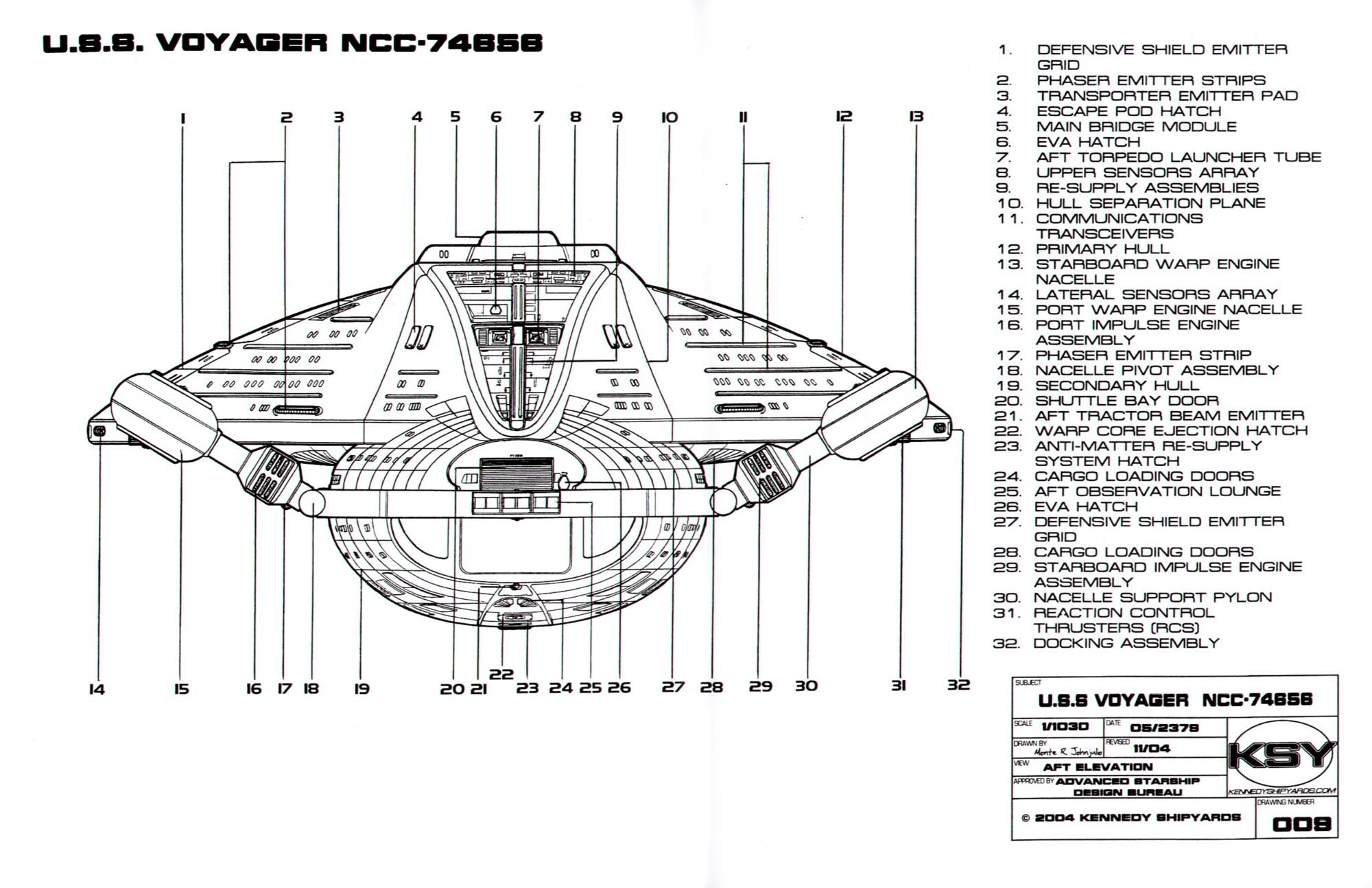 star trek voyager layout