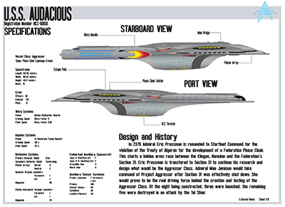 U.S.S. Audacious NCC-60650 Schematics