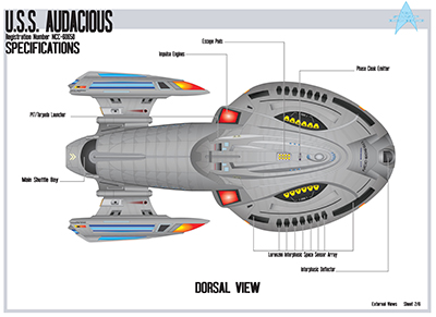 U.S.S. Audacious NCC-60650 Schematics