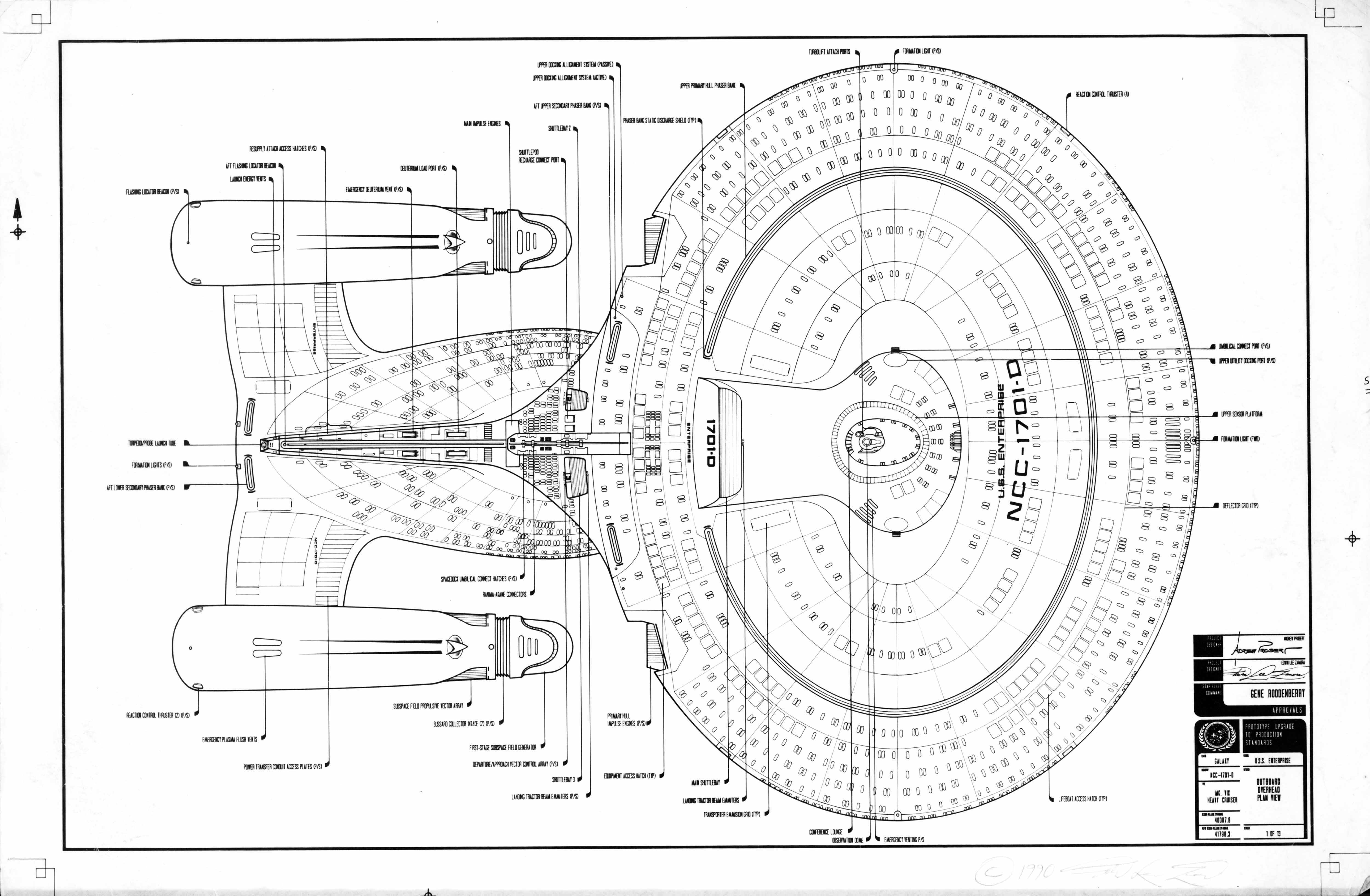 The Original Ed Whitefire Enterprise NCC1701D Blueprints