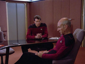 "Hide and Q" (S1:E10) Star Trek: The Next Generation Screencaps