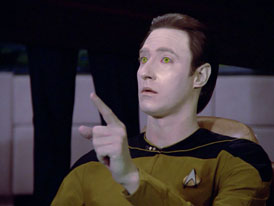 "Hide and Q" (S1:E10) Star Trek: The Next Generation Screencaps