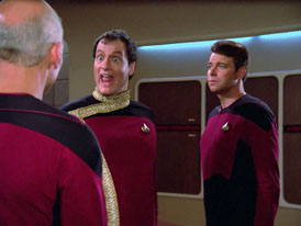 "Hide and Q" (S1:E10) Star Trek: The Next Generation Screencaps