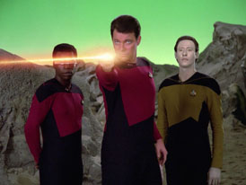 "Hide and Q" (S1:E10) Star Trek: The Next Generation Screencaps
