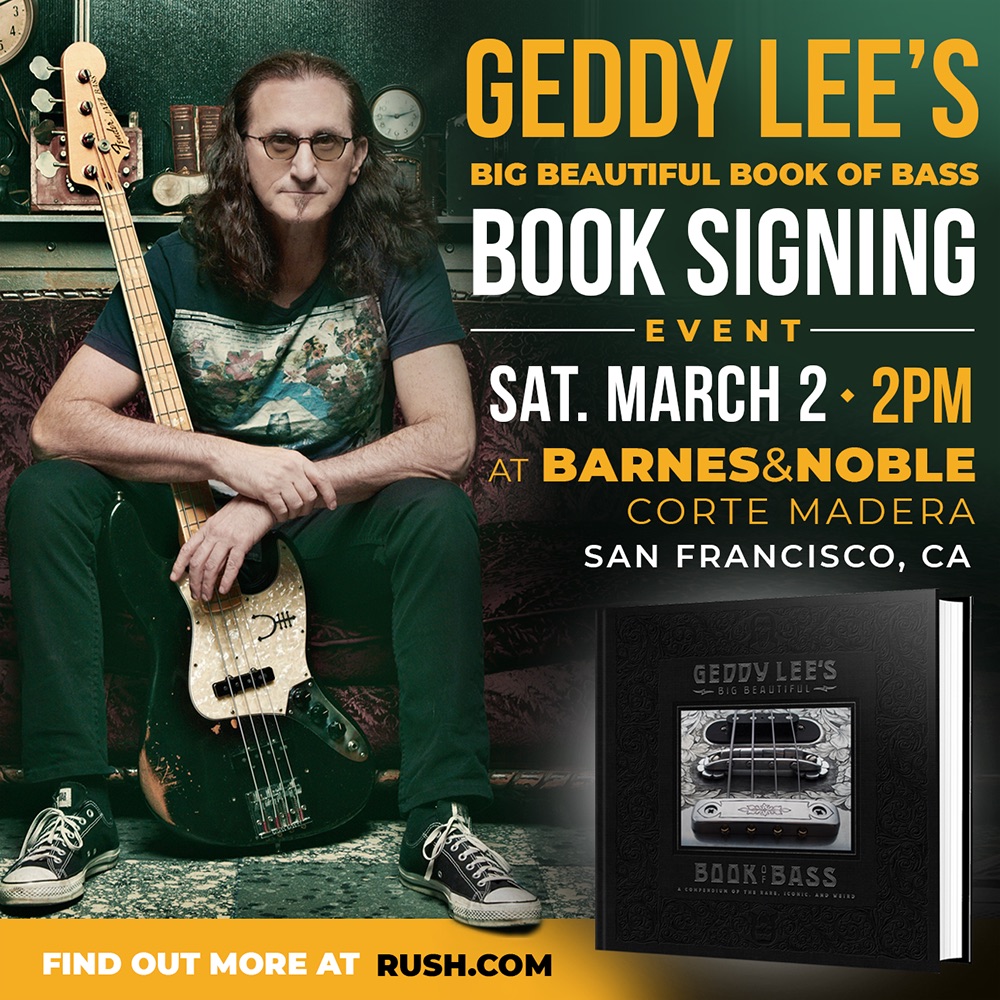 Geddy Lee's Book Signing Tour Heads to San Francisco
