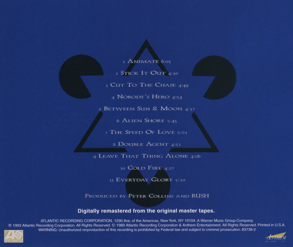 Rush Counterparts Album Cover