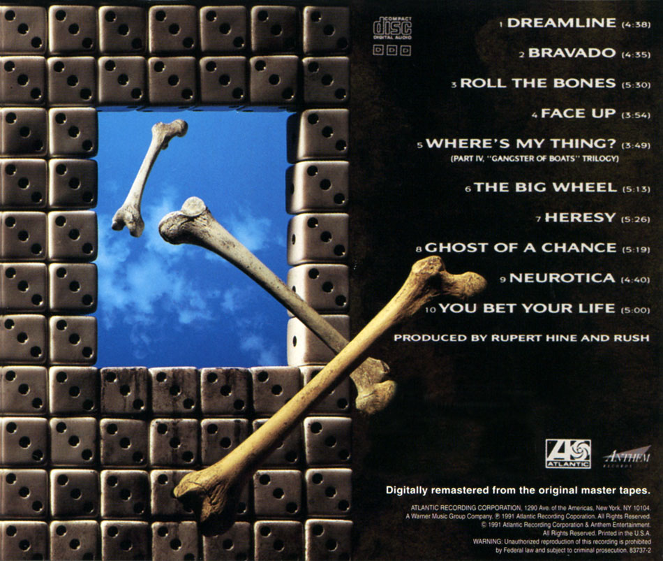 Rush Roll The Bones Album Cover
