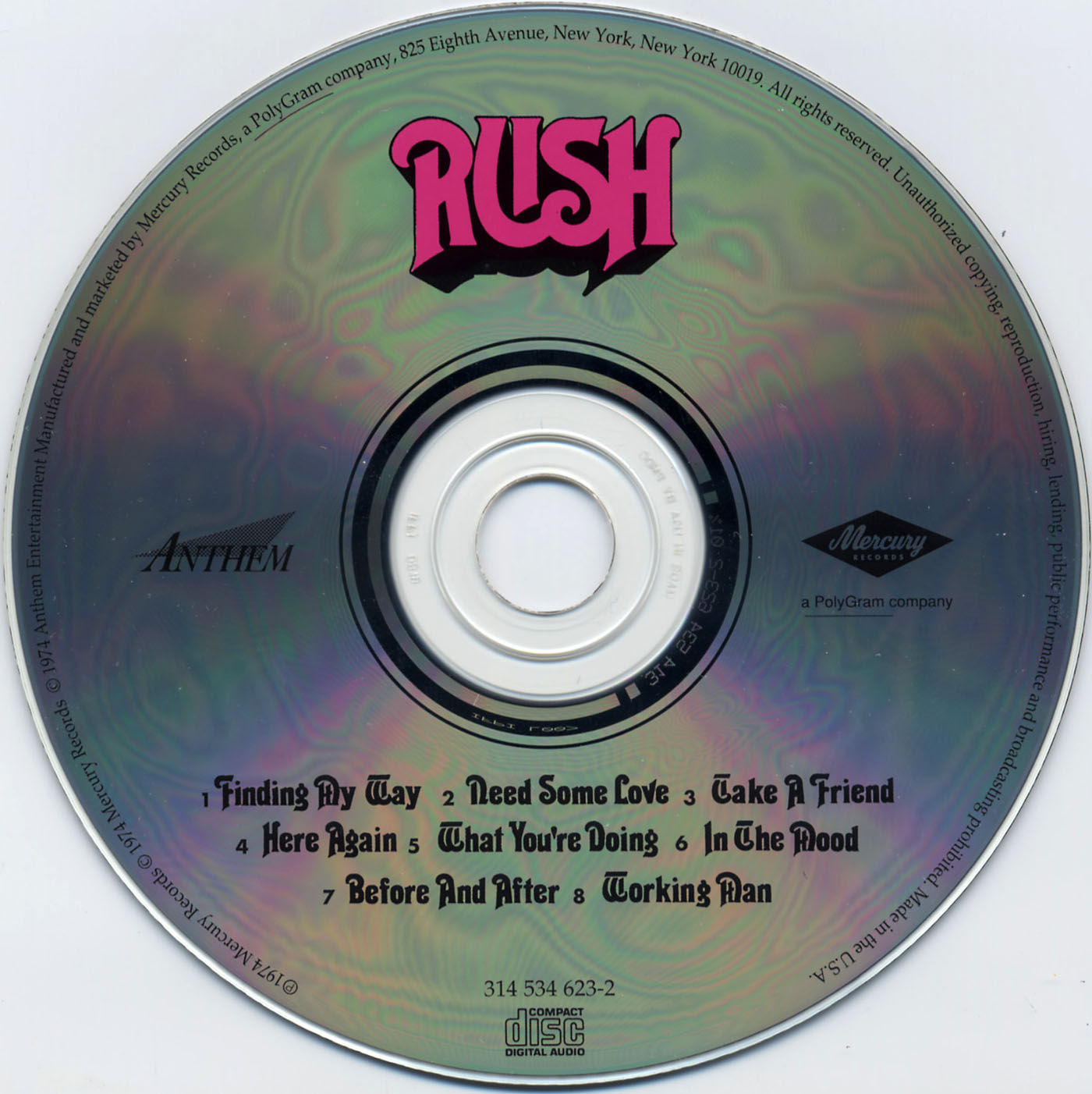 Rush (debut album) - Album Artwork