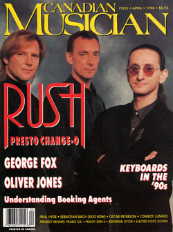 Canadian Musician Magazine - Rush Presto Change-O - April 1990