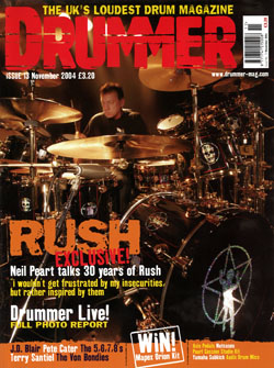 Drummer Magazine  - Interview with Neil Peart - November 2004