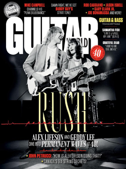 Rush Featured on the Cover of Guitar World's October Issue - Articles Now Online