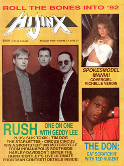 Geddy Lee on the Art of Being Rush - Hijinx Magazine - January 1992