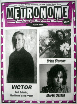 Metronome Magazine - Alex Lifeson: Victor - November 1996