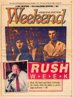 Living in a big Rush - Rochester Times Union October 24th, 1991