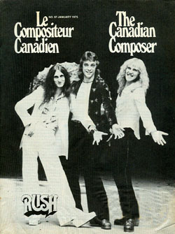 Rush: Living the Rock and Roll Lifestyle - The Canadian Composer - January 1975