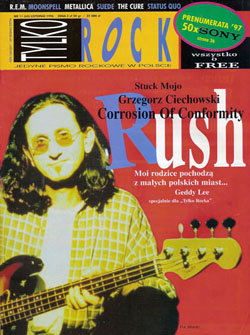 Rush: Moving Pictures: A Conversation with Geddy - November 1996 - Tylko Rock Magazine