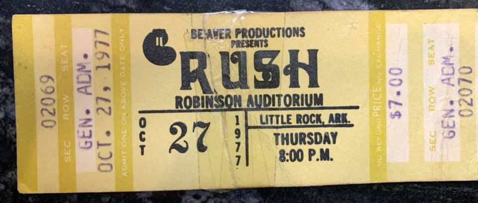 Rush 'A Farewell to Kings' Tour Pictures - Robinson Center Music Hall - Little Rock, Arkansas - October 27th, 1977