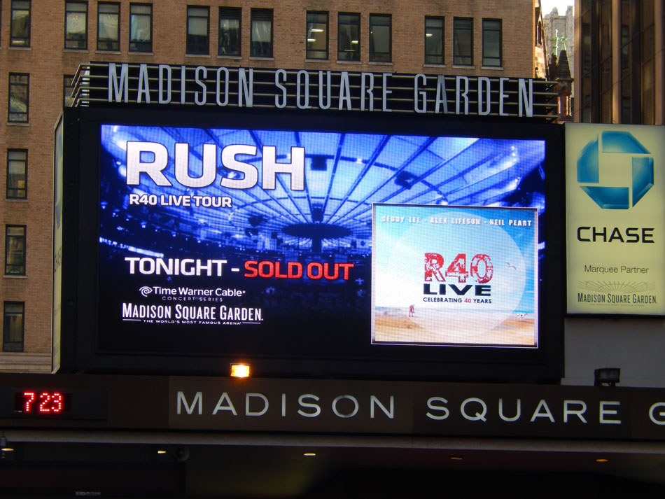 Rush R40 Live 40th Anniversary Tour Pictures Madison Square