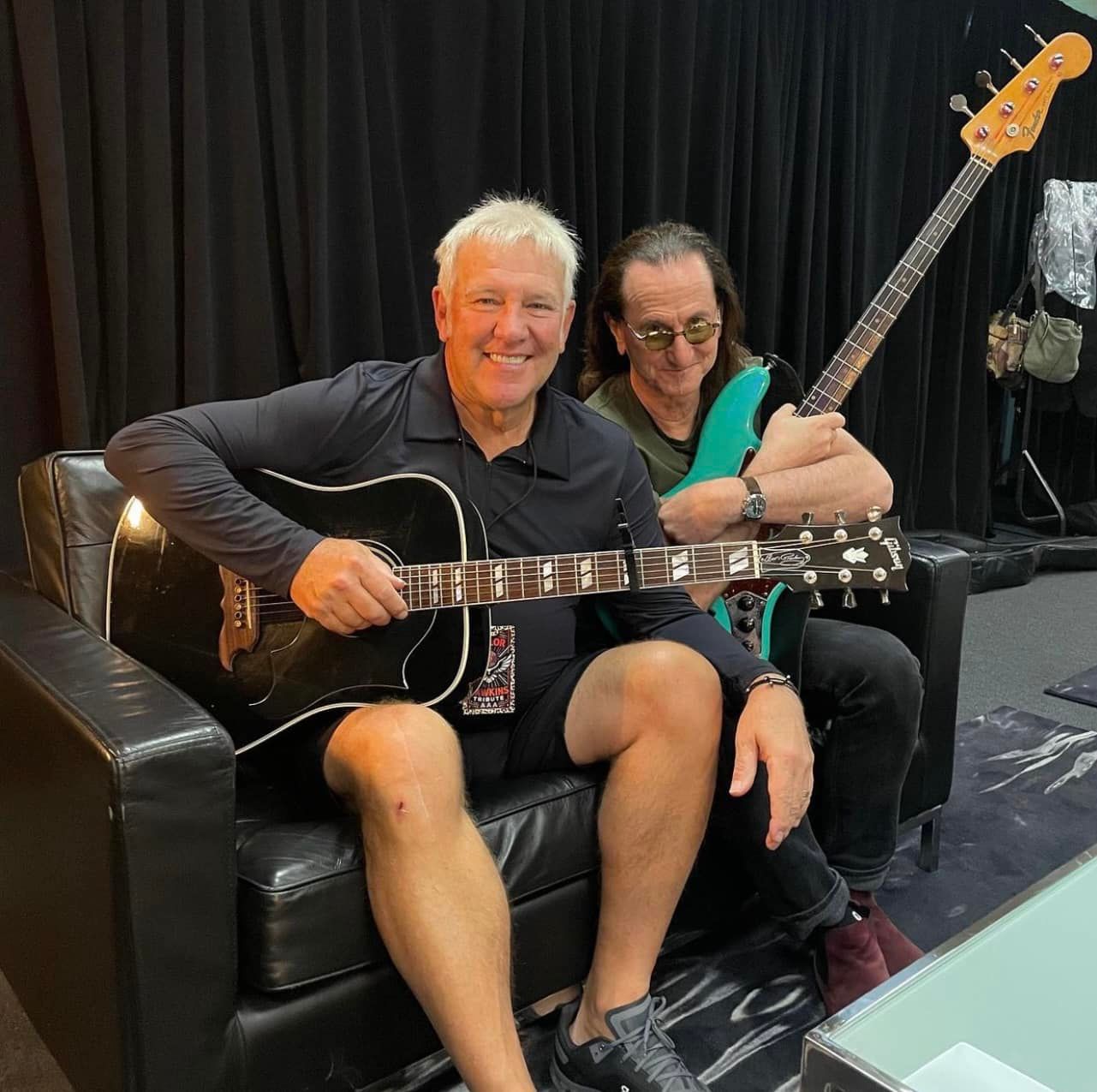 Taylor Hawkins Tribute Concert Photos - Geddy Lee and Alex Lifeson Performance - Wembley Stadium, London, England - September 3rd, 2022