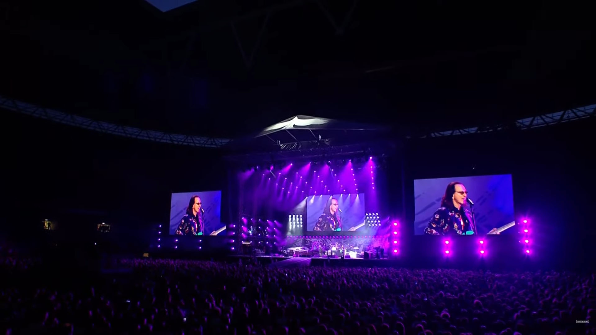 Taylor Hawkins Tribute Concert Photos - Geddy Lee and Alex Lifeson Performance - Wembley Stadium, London, England - September 3rd, 2022