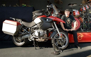 Neil Peart and his BMW Motorcycle