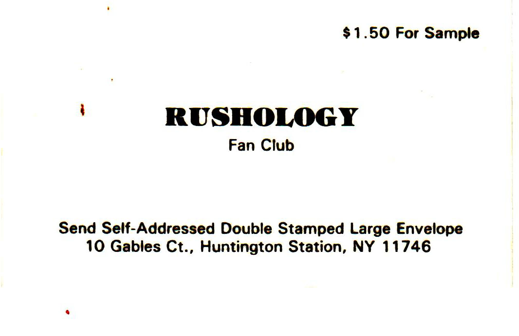 Rushology - Miscellaneous