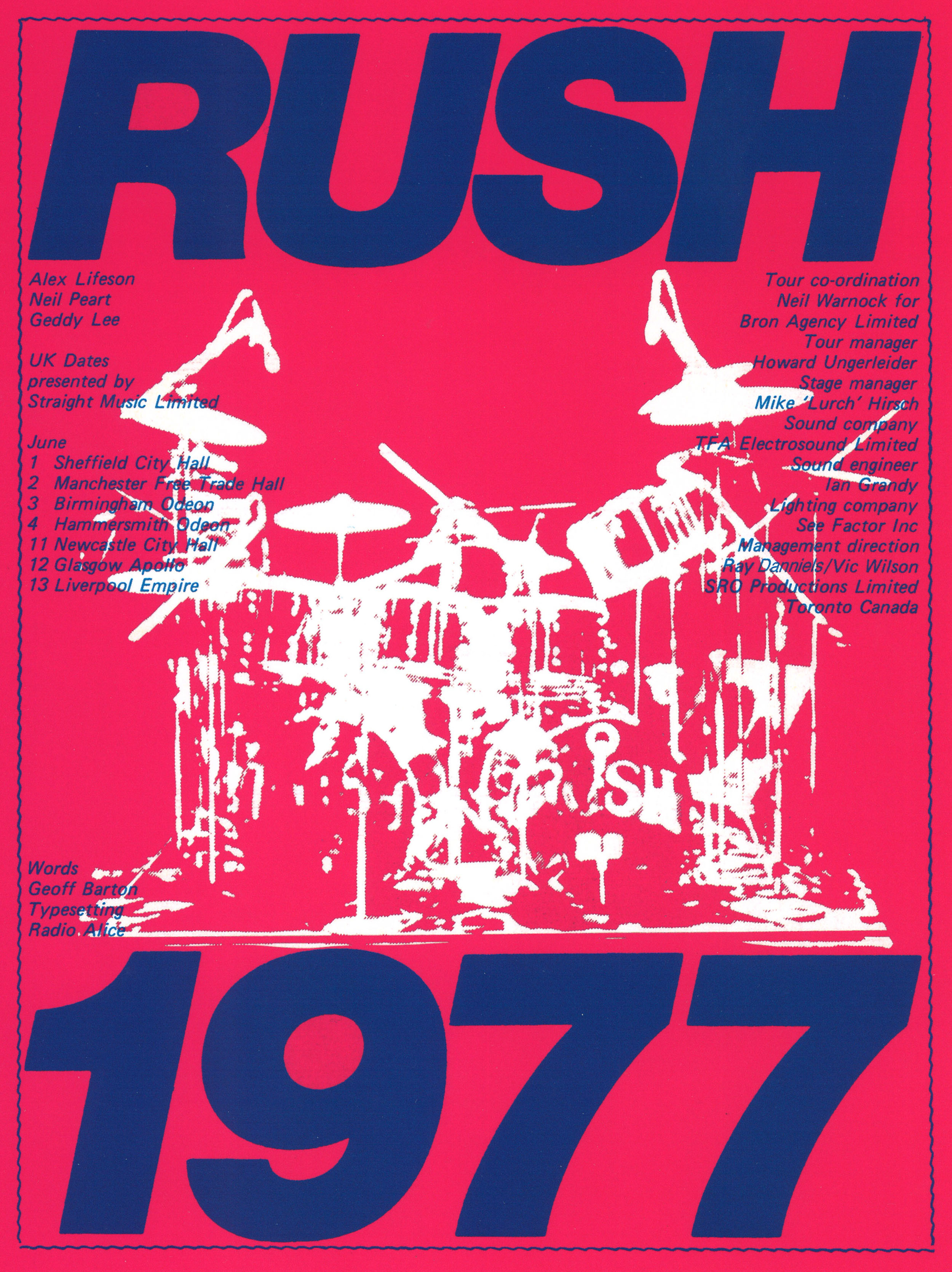 rush 2112 uk tour