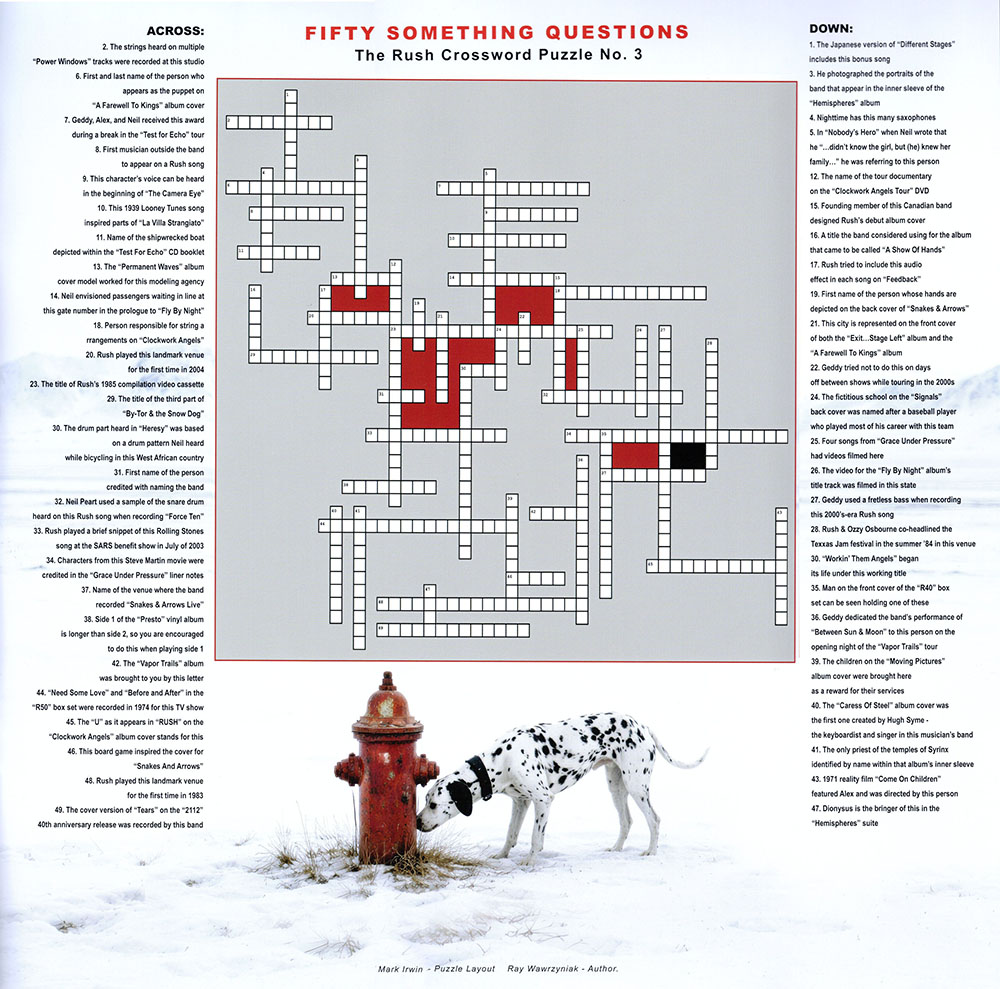 Rush: Fifty Something Tour Book